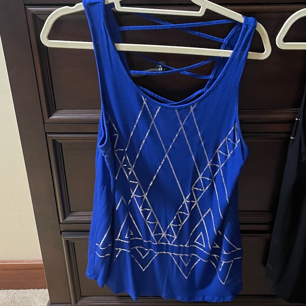 Apt. 9 blue and silver tank top